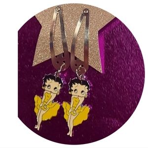 Betty Boop pair of hairclips . made with love !
